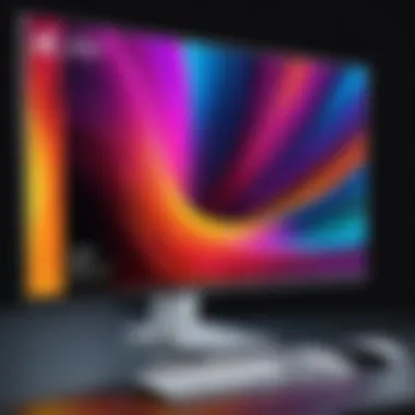 High-resolution display showcasing vibrant colors