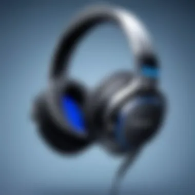 An illustration demonstrating the advanced technology integrated into Sony gaming headphones.