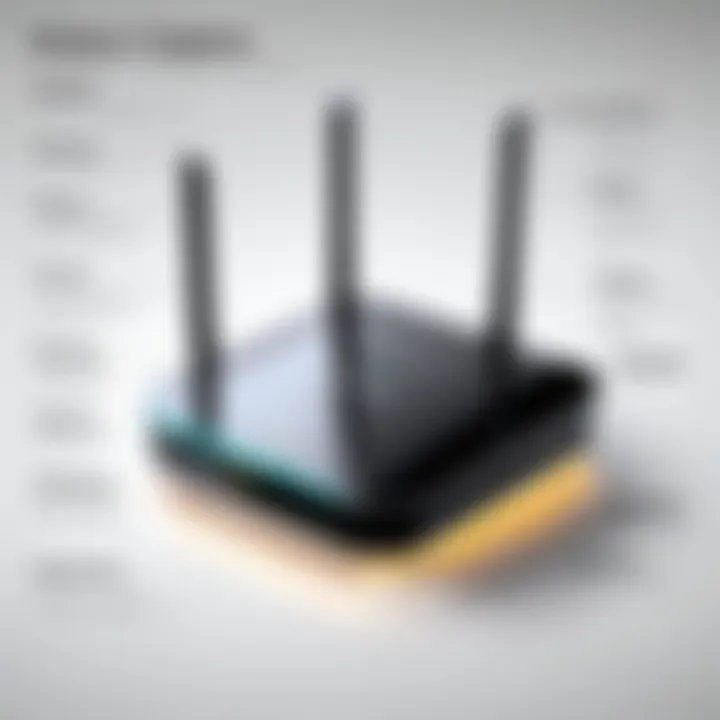 Infographic showing essential router features