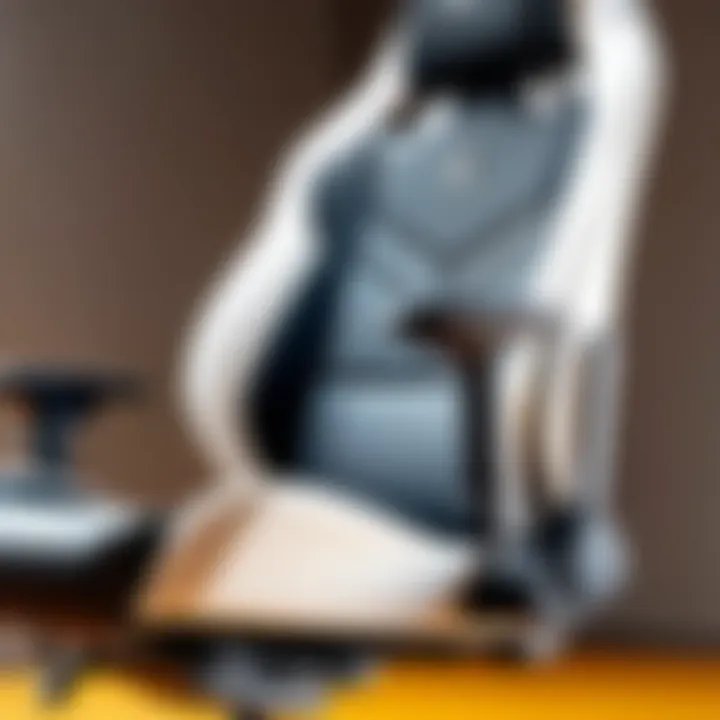 Close-up of adjustable features on a Secretlab chair