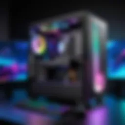 Sleek gaming PC showcasing RGB lighting