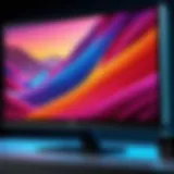 A vibrant display showcasing the clarity of a 42-inch 4K monitor