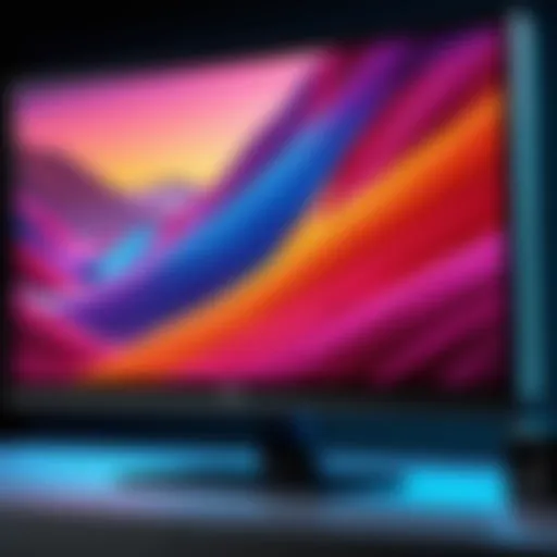 A vibrant display showcasing the clarity of a 42-inch 4K monitor