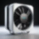 A sleek air cooler fan model showcasing modern design