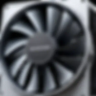 A close-up of air cooler fan specifications and features