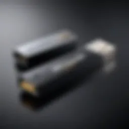 Detailed view of the Amazon Prime flash drive showcasing its sleek design