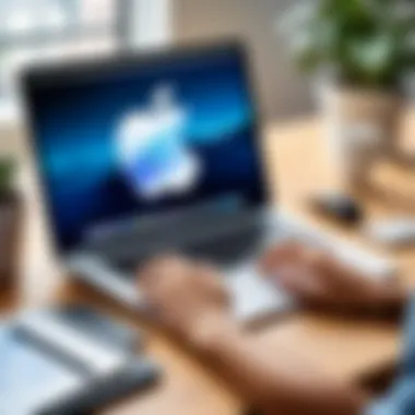 Enhanced Productivity with Mac Touch Screen Workspace setup featuring Apple Mac touch screen laptop enhancing productivity
