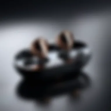 Close-up of premium materials used in wireless earbuds