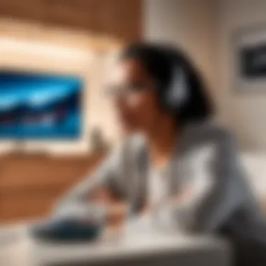 Immersive Customer Experience with Bose Customer enjoying Bose product in a home setting