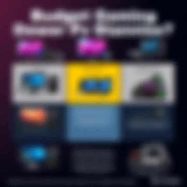 An infographic comparing various budget gaming PC builds