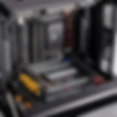 Close-up of the internal hardware components of the Corsair Vengeance system