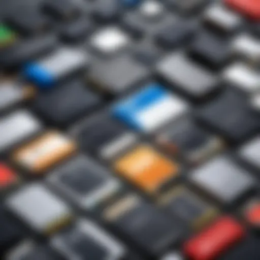 Diverse types of SSD drives showcasing technological advancements