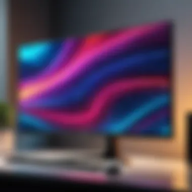 Showcasing a sleek LG gaming monitor with vibrant visuals.