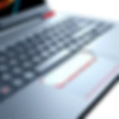 Keyboard and Touchpad of MSI Gaming Laptops Close-up of the keyboard and touchpad of an MSI gaming laptop