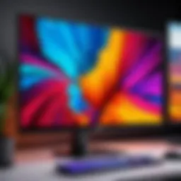 A sleek gaming monitor showcasing vibrant colors and sharp resolution