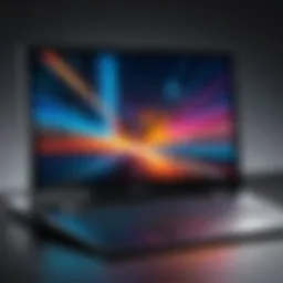 A sleek portable monitor showcasing a vibrant display