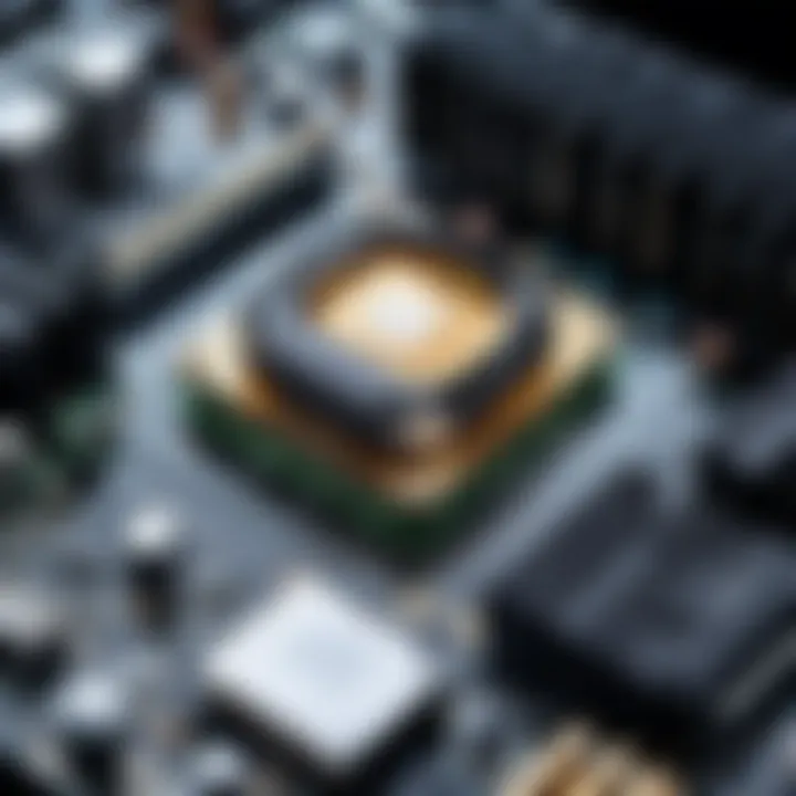 Detailed view of intricate motherboard in $2000 prebuilt gaming PC