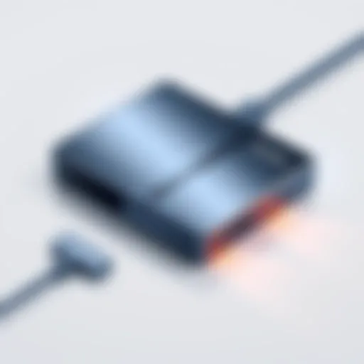 High-speed SSD external hard drive showcasing sleek design