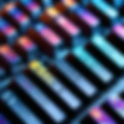 Close-up of SteelSeries Apex Pro keycaps showcasing their intricate design