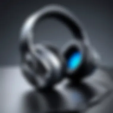 Close-up of headphone controls showcasing user-friendly design.