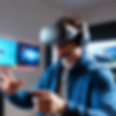 Engaging Experience: User Interaction in Virtual Reality User interacting with a virtual reality environment