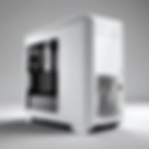 Sleek white PC case showcasing modern design