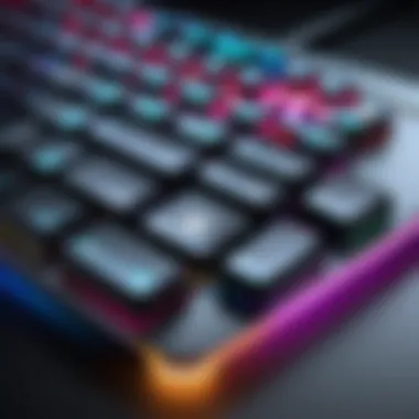 Stylish mechanical keyboard with customizable RGB lighting