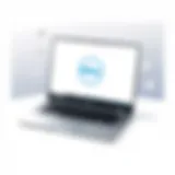 Sleek design of Dell aluminium laptop showcasing its premium finish