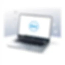 Sleek design of Dell aluminium laptop showcasing its premium finish