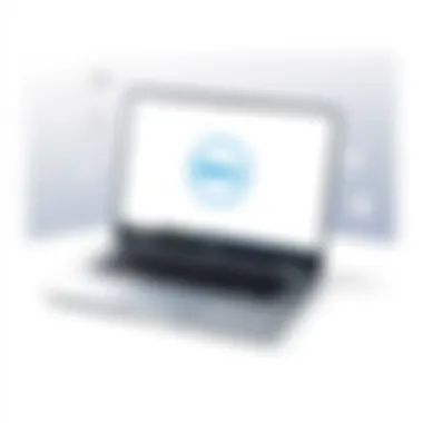 Sleek design of Dell aluminium laptop showcasing its premium finish