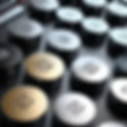 Close-up of elegantly designed round keys