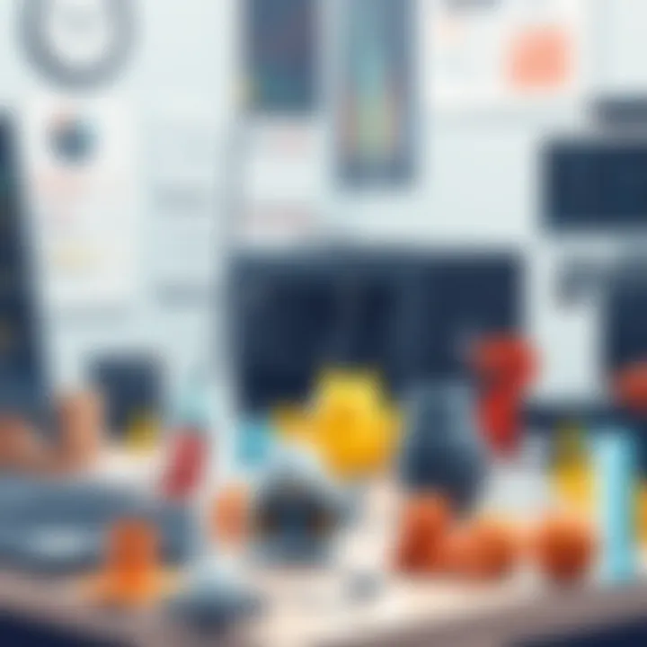 A workspace with various 3D printed objects made from low-end printers