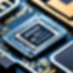 A detailed close-up of a micro SD card showcasing its intricate design and technology.