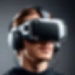 Cutting-edge virtual reality headset showcasing advanced optics