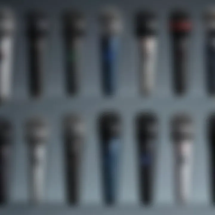 Comparison chart showcasing different microphone types and their features