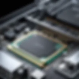 Close-up of laptop components