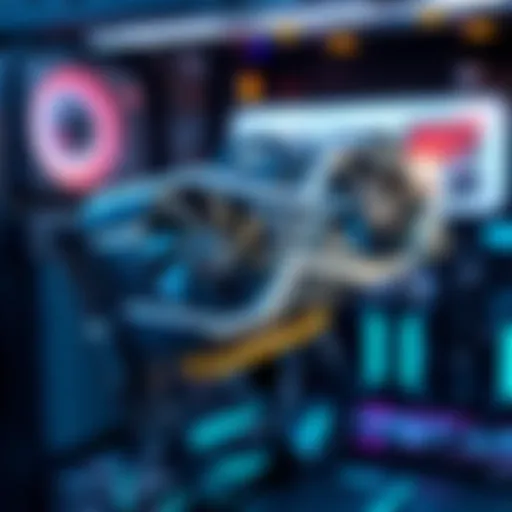 Detailed view of a powerful 2070 graphics card