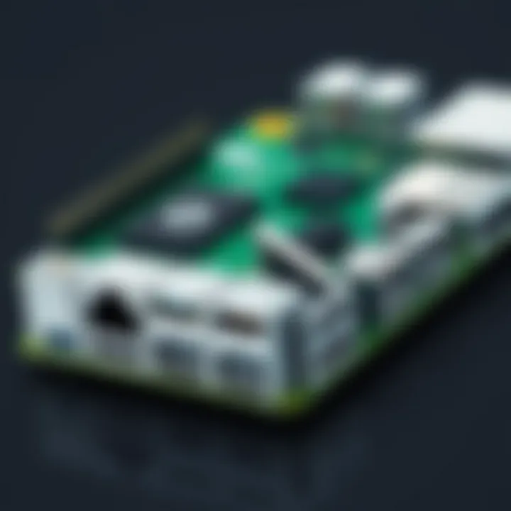 Detailed View of Raspberry Pi 4 Model B Ports Raspberry Pi 4 Model B showcasing its ports and connectors