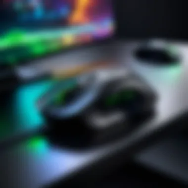 Razer Naga Wireless Mouse connected to a gaming setup