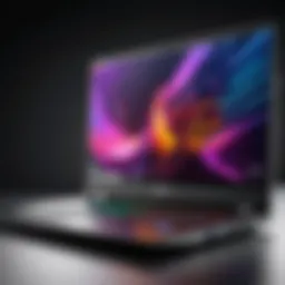 A sleek gaming laptop showcasing its design features and performance capabilities.