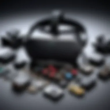 Components of a VR Kit Diagram depicting the components of a VR kit including sensors and controllers