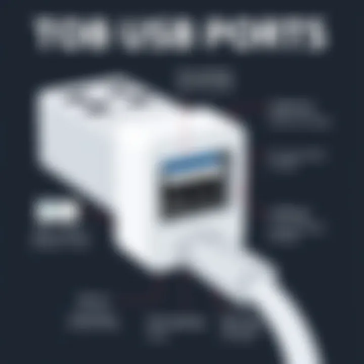 USB Port Functionalities Explained Infographic showcasing USB port functionalities