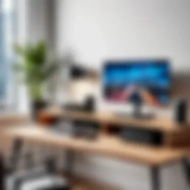 Optimizing Connectivity in a Home Office Using Wireless Routers Wireless router in a modern home office setup