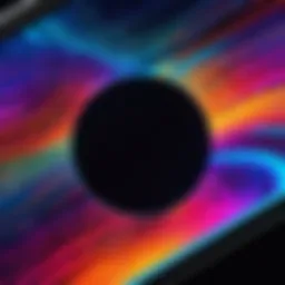 A close-up view of a high-resolution computer screen showcasing vibrant colors.