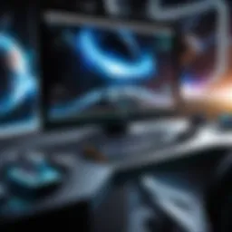 Futuristic Gaming Console in Space