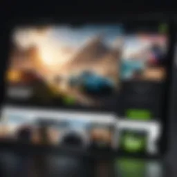 GeForce Now interface on iPad showcasing a high-resolution game