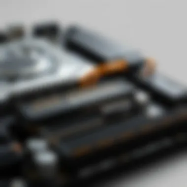 Detailed view of connectivity ports on the motherboard