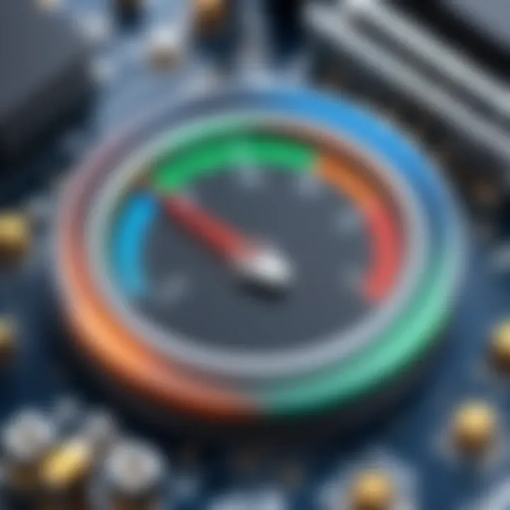 Image of a hardware thermometer attached to a computer system