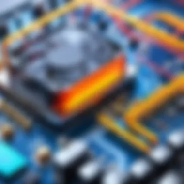 Temperature Variations in Computer Components Graph illustrating temperature variations in computer components