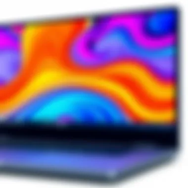 Close-up view of the HP 360 15 display with vibrant colors